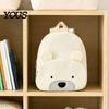 Durable Casual Daypack for School And Play Kids Bear Backpack, Corduroy Toddlers Daypack, Cute 3D Preschool Daily Use Rucksack Bookbag Boys Girls 2-4
