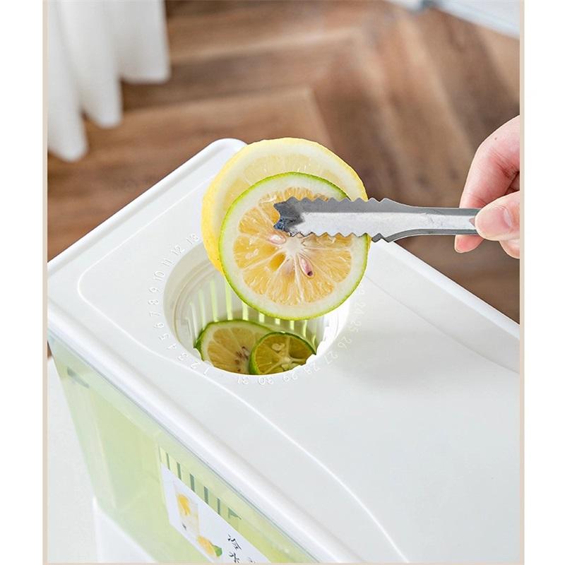 Large Capacity Kettle With Tap For Home Refrigerator Cool Water Juice Fruit Beverage Tea High Temperature Resistant Clear Water Jug