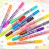 Doppelseitige Zwei-Farben-Glitzer-Markerstifte für die Handbemalung von Kindern mit verdickten weichen Spitzen.