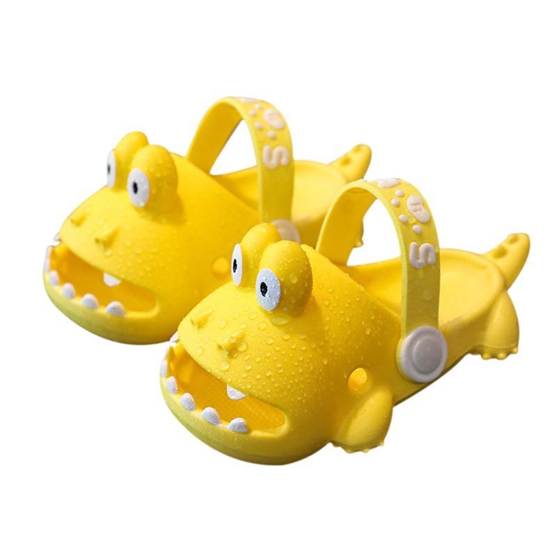 Bébé garçons filles enfants enfants décontracté mignon dessin animé dinosaure conception fond souple PVC maison salle de bain respirant antidérapant sandales