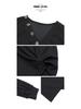 Autumn 2025 Women's European & American Fashion: Black Long-Sleeve Knit Top