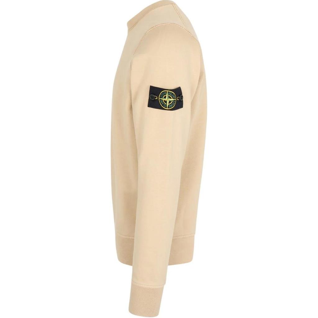 Stone Island Solid Color Crew Neck Long Sleeve Sweatshirt Men sweatshirt Light-Brown K1S1561000-44S0051-V009A