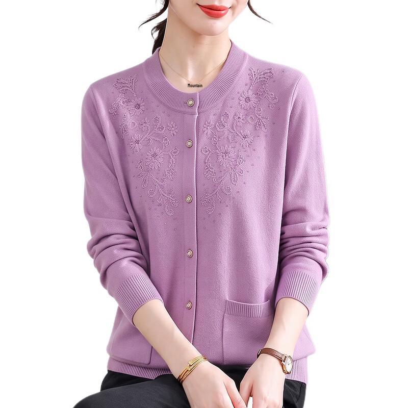 Hengyuanxiang Women's Embroidered Knit Cardigan