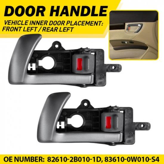 Pair LH Driver Side Interior ide Door Handle For 2007-2012 Hyundai Santa 2.4L