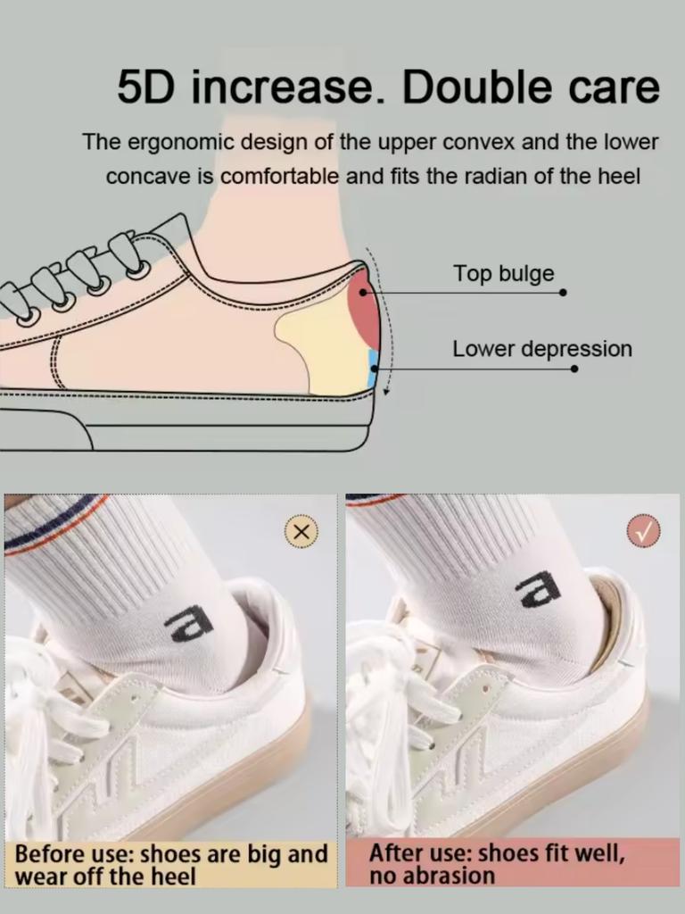 Heel Stickers Heel Protectors Sneaker Shrinking Size Insoles Anti-wear Feet Shoe Pads Adjust Size High Heel Cushion Inserts