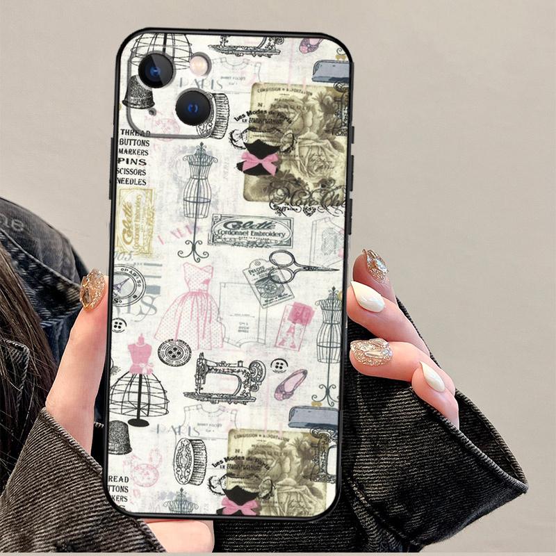 Sewing Machine Phone Case For iPhone 17 Pro Max 11 14 15 16 Pro Max 12 13 mini 16 Plus 16e 17 Air Cover