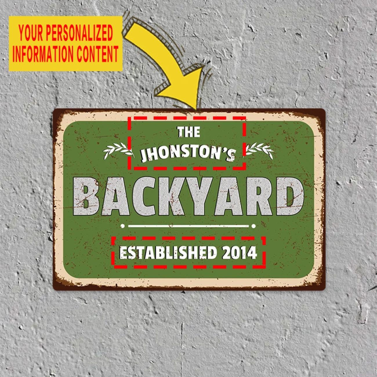 Personalized Metal Tin Sign Retro Wall Art Home Decor белый