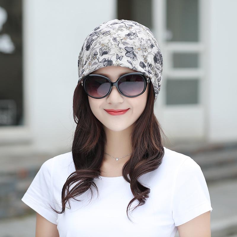 Spring And Summer Package Set Turban Cap Fashion Printing Bald Head Chemotherapy Cap Thin Section Pregnant Woman Monthly Hat Women's Hat