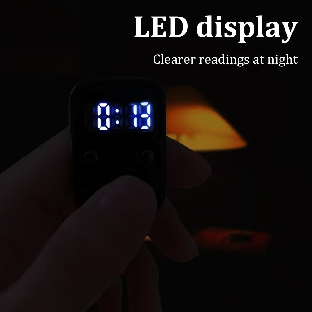 LED electronic counter Rechargeable with time counter Convenient 5-digit adjustable finger ring counter