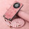 Phone Case For Honor Magic8 Lite 5G / X9d 5G / X70 5G Retro Leather Back Cover with Adjustable Strap