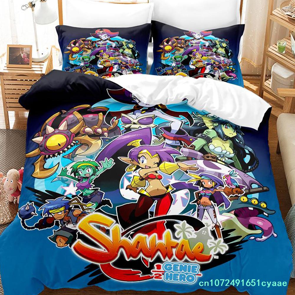 Shantae Half-Genie Hero Bedding Set Single Twin Full Queen King Size Bed Set Adult Kid Bedroom Duvetcover Sets Anime Game