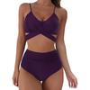 Women's Summer Sexy Solid Color Split Two-Piece  Bikini Swimsuit