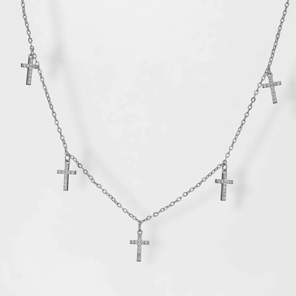 FEEHOW Frühling/Sommer Stern und Mond Schlüsselbeinkette für Mädchen