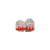 Red Drip Oil Flame Zircon Grillz - Eight Teeth Hip-Hop Jewelry for Halloween