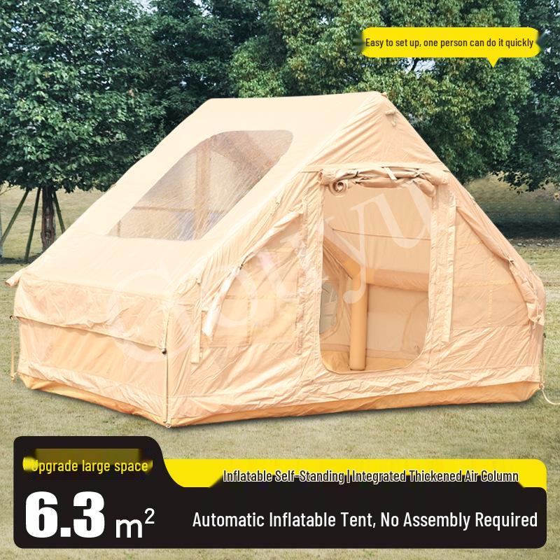 6.3 Sq M Portable Rainproof Inflatable Oxford Cloth Camping Tent