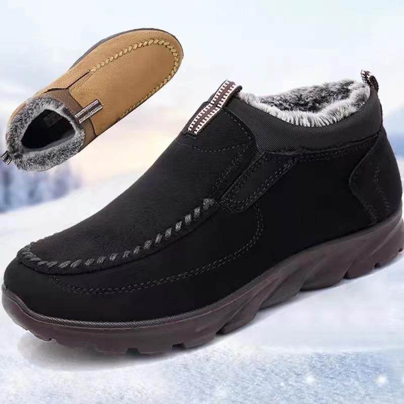 Winter Padded Men's Shoes Casual Plus Size Cotton Boots