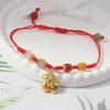 Handmade Braid Lucky Sheep Red String Bracelet Chinese Zodiac Sign New Year Rope Braided Bracelet Gifts For Women Men Kids