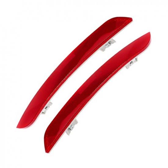 2x Red Lens Rear Bumper LH RH Reflector Assy For 2011-2013 BMW 535i xDrive Sedan