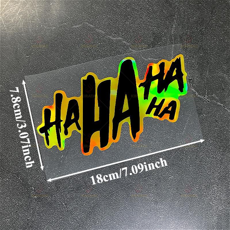 1pc HAHAHA Motocycle Stickers Waterproof for Motocycle Helmet Fairing Windshield Car Window Scooter Body Universal Vinyl Decals