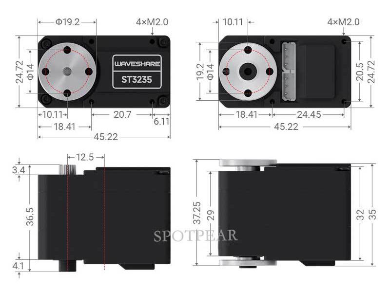 ST3235 360° High-Precision TTL Servo: 30KG.CM Torque & Magnetic Encoder