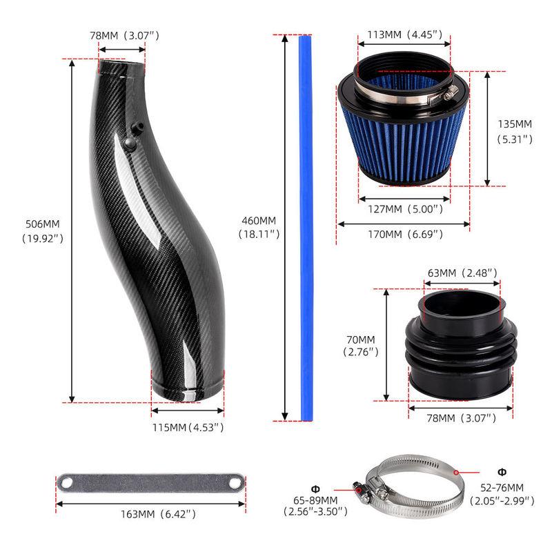 Per Honda Civic 92-00 EK EG JDM Auto da Corsa Tubo di Aspirazione Aria Aspirazione Aria Fredda Filtro Aria per Auto