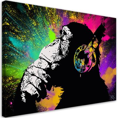 Obraz Banksy farebná opica