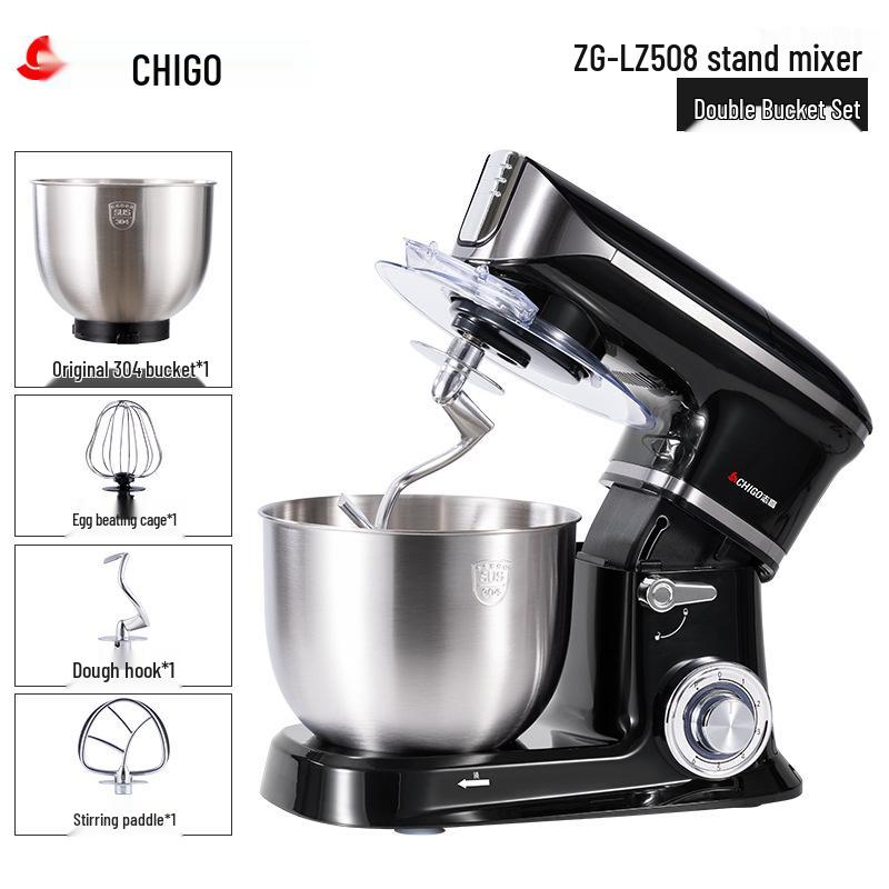 Chigo Multifunktionale Küchenmaschine: Automatischer Teigkneter, Gewerbemixer, Milchmixer und Eierschläger