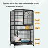 Three-Level Cat Villa: Spacious Square Tube Breeding Cage with Cat Bed