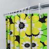 Bright Yellow White Black Floral Shower Curtain Bold Beautiful Bathroom Decor For Kids Bathrooms Modern Design Made With Eco-Fri