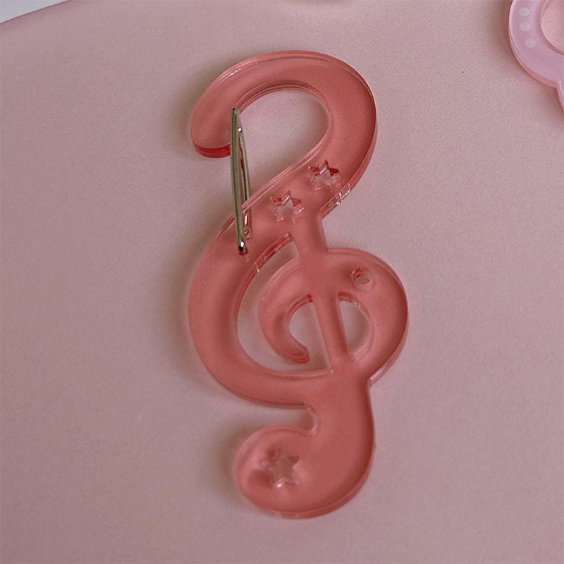 Cartoon Cute Musical Notes Carabiner Ins Acrylic Mobile Phone Pendant Backpack Hanging Handbook Decoration Gifts