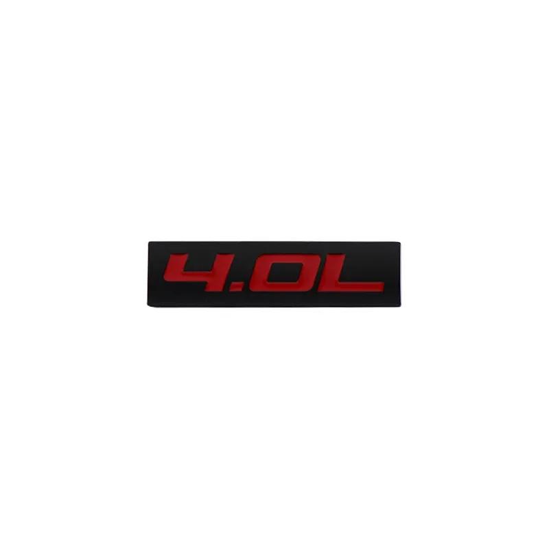 

Premium For Universal 4.0L 4.0 L Nameplate car Engine Hood Fender trunk Tail Rear Bonnet Decal Emblem Badge Sticker