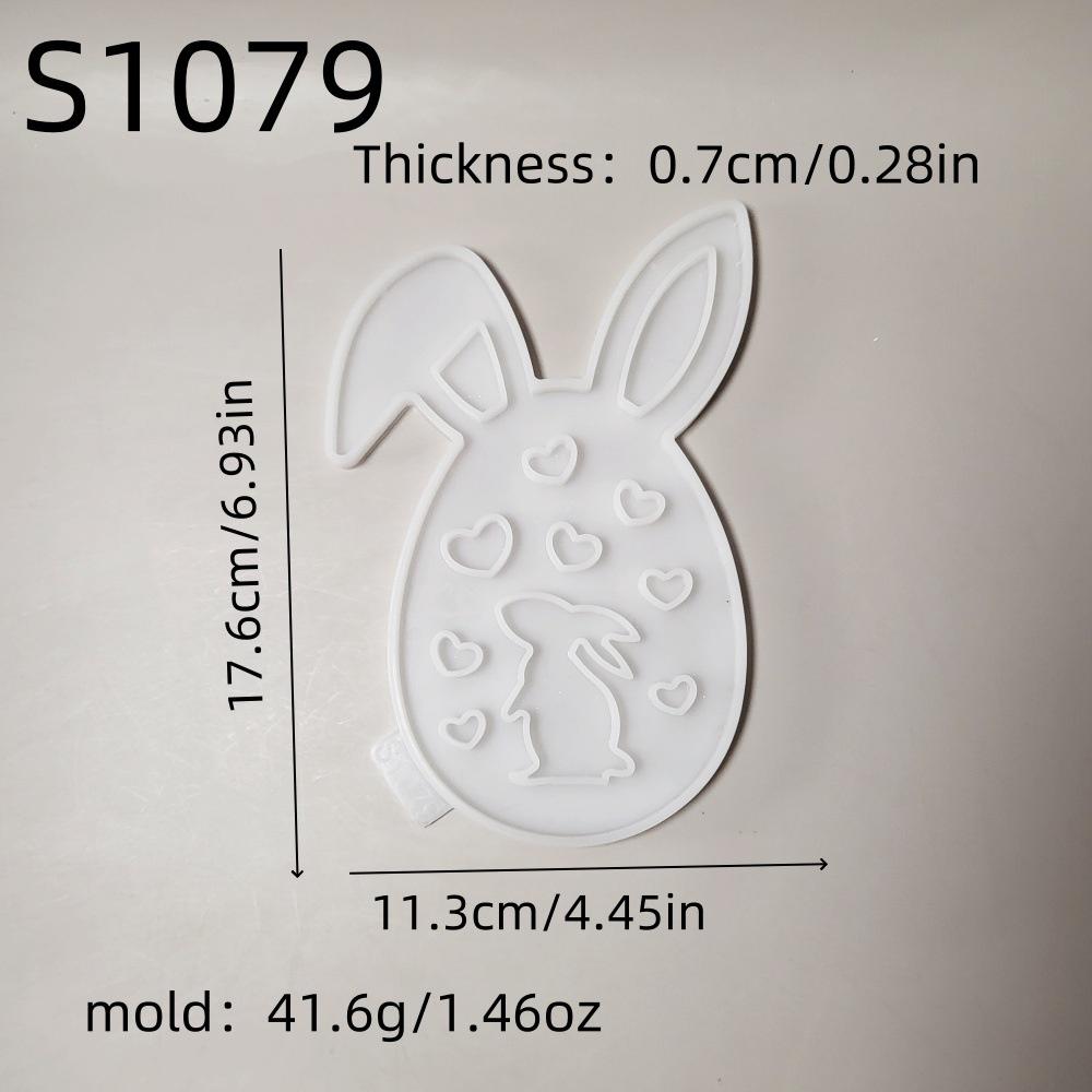 Easter Bunny Projection Combination Silicone Molds DIY Rabbits Plaster Cement Resin Soap Making Mold Crafts Home Decor Ornament