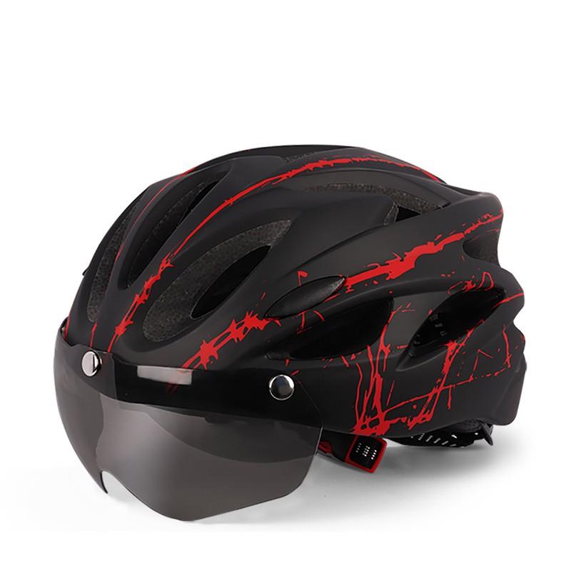Ultra-Lightweight Cycling Helmet With Integrated Visor Men Women Road Mountain Bike Riding Safety Gear Large