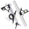 12" Professional Resolution Adjustable Stainless Steel Angle Combination Square Ruler