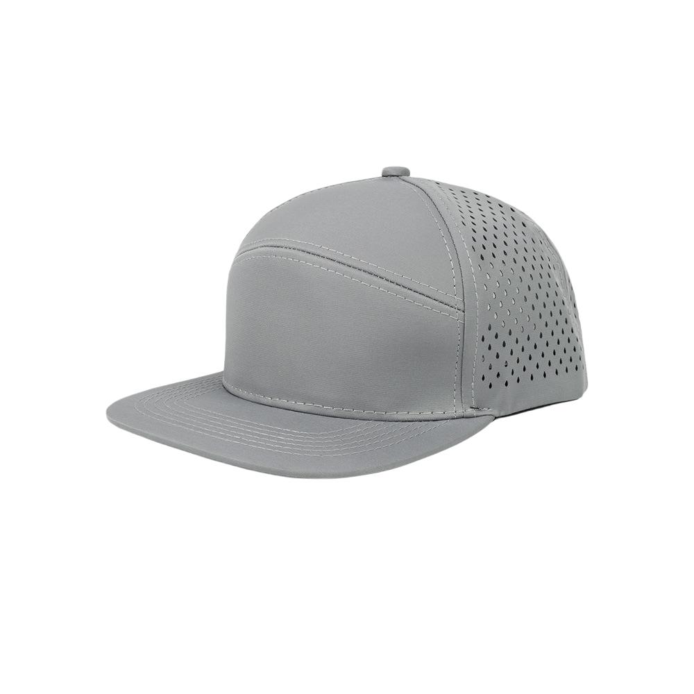 Men Women Breathable Perforated Flat Brim Cap Quick Dry UV Protection Adjustable Outdoor Hiking Running Sun Hat