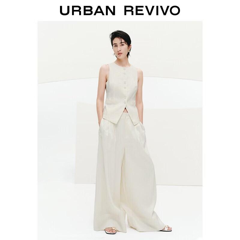 

UR 2026 Spring Urban Series Women s Pleated Wide-Leg Trousers L