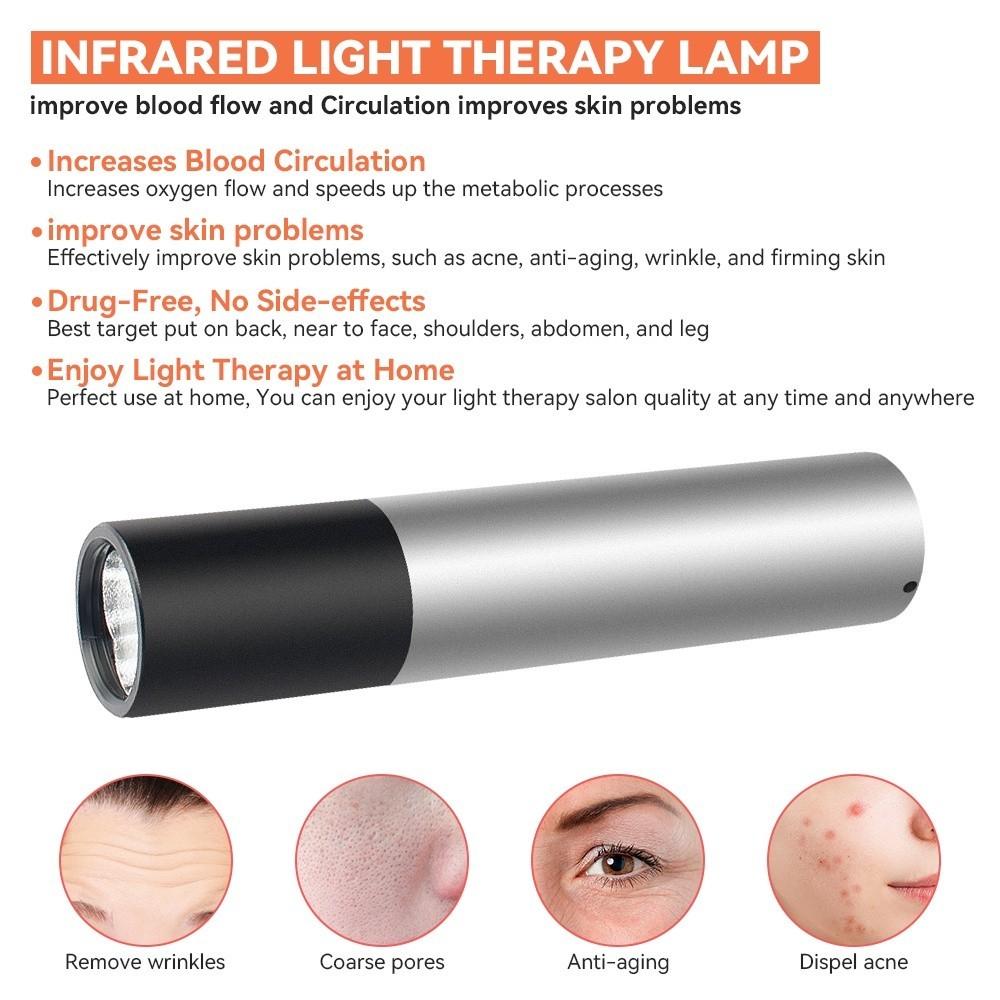 9W Red Light Therapy Face Skin Care Device Near Infrared Handheld Led Therapy Lamp Muscle Joint Pain Relief Therapy Instrument