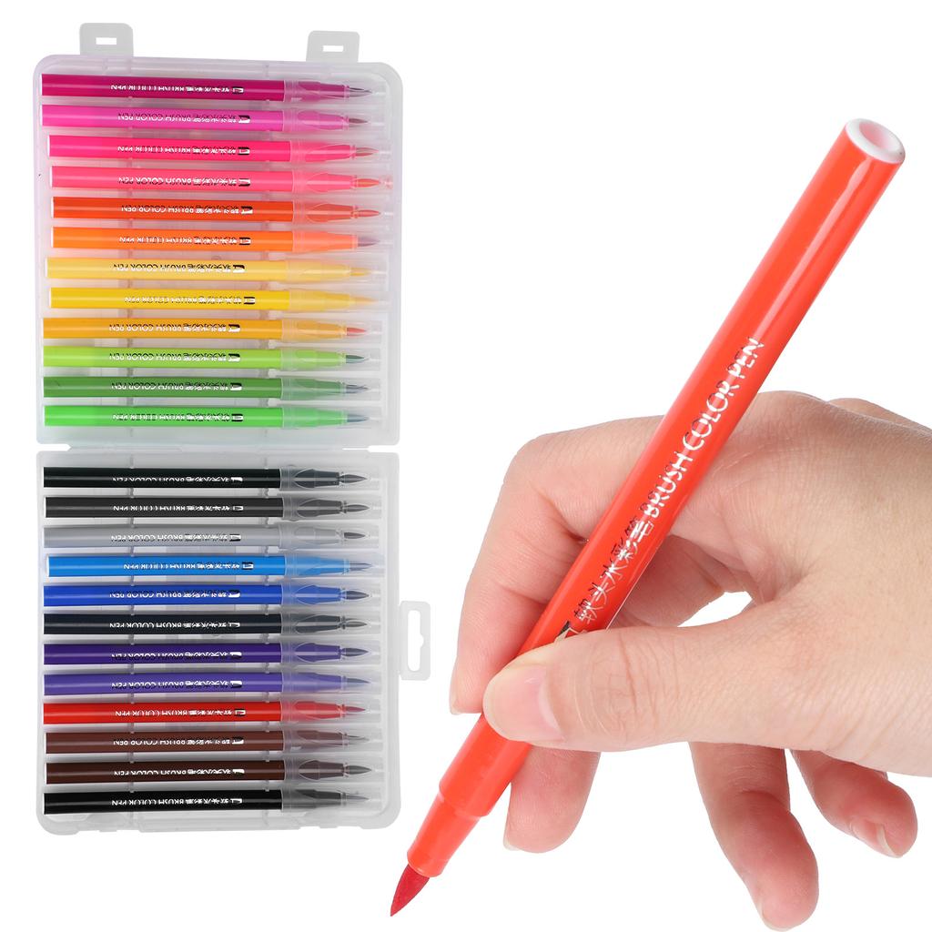 Watercolor Pen Drawing Assorted Colors Fineliner Tip Art Markers Painting Supplies