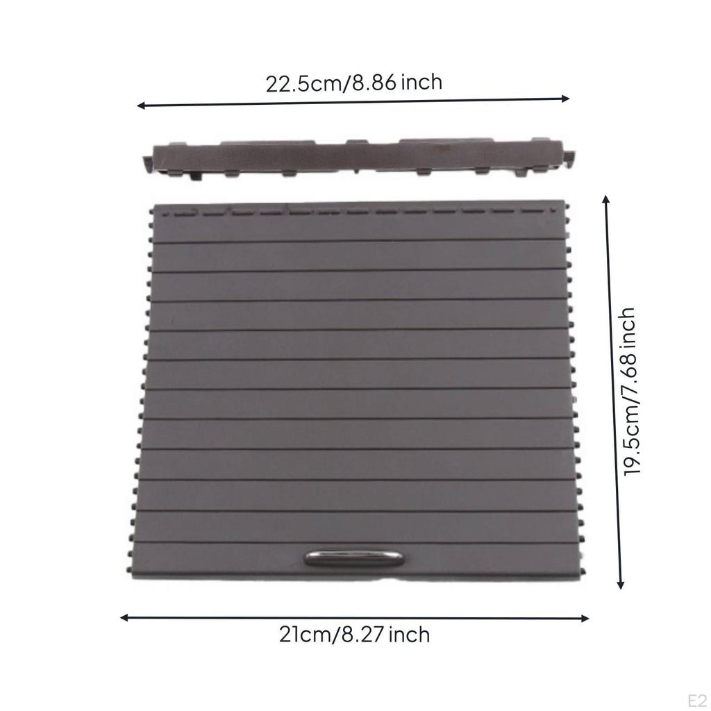 Cup Holder Cover with Sliding Shutter Direct Replacement Center Console Roller