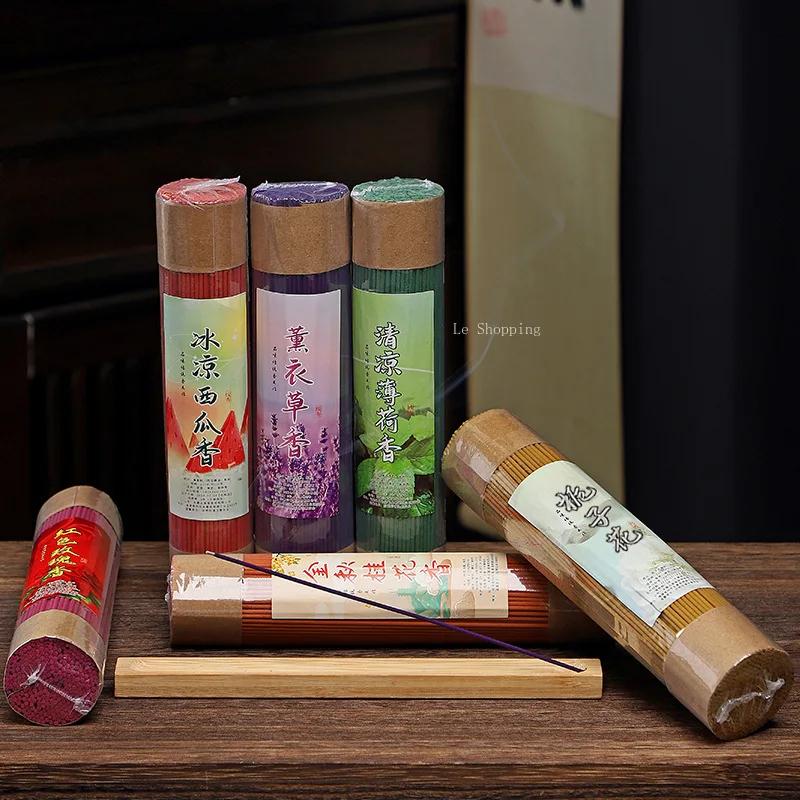 200g Natural Floral Stick Incense/Lavender Osmanthus Tea Room Study Room Purify The Air To Remove Odor and Calm Mind Joss Stick