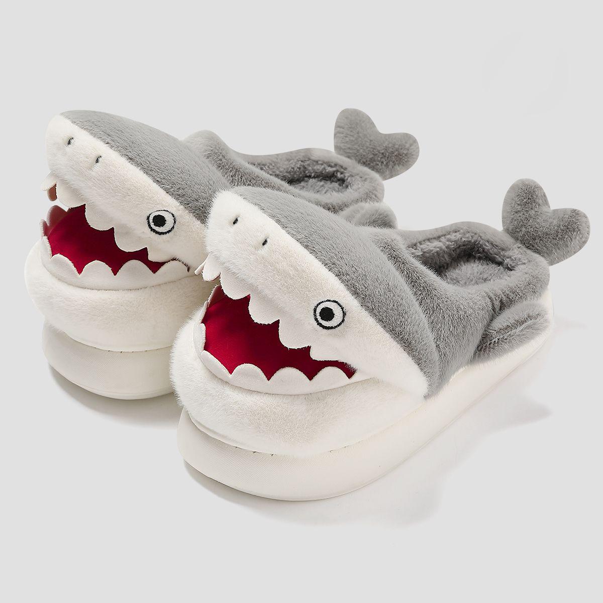 

Новые тапочки shark sliders для мужчин, домашние тапочки, зимние теплые тапочки для дома, домашние тапочки cloud, мужские унисекс, пушистые шлепанцы для комнаты 44-45