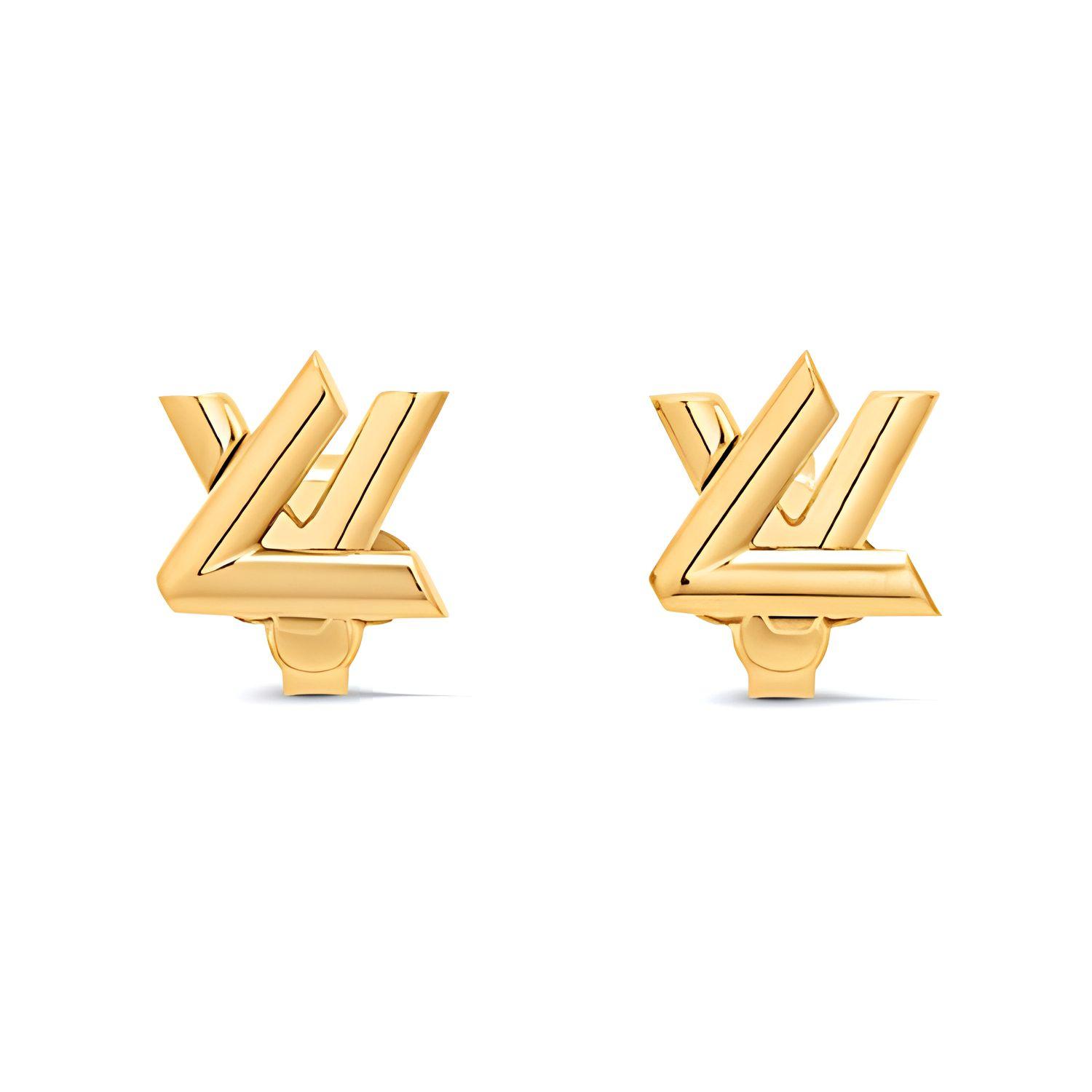 

Louis Vuitton Logo Go-14 Metal Stud Earrings Women earrings Gold M01621 F,Gold