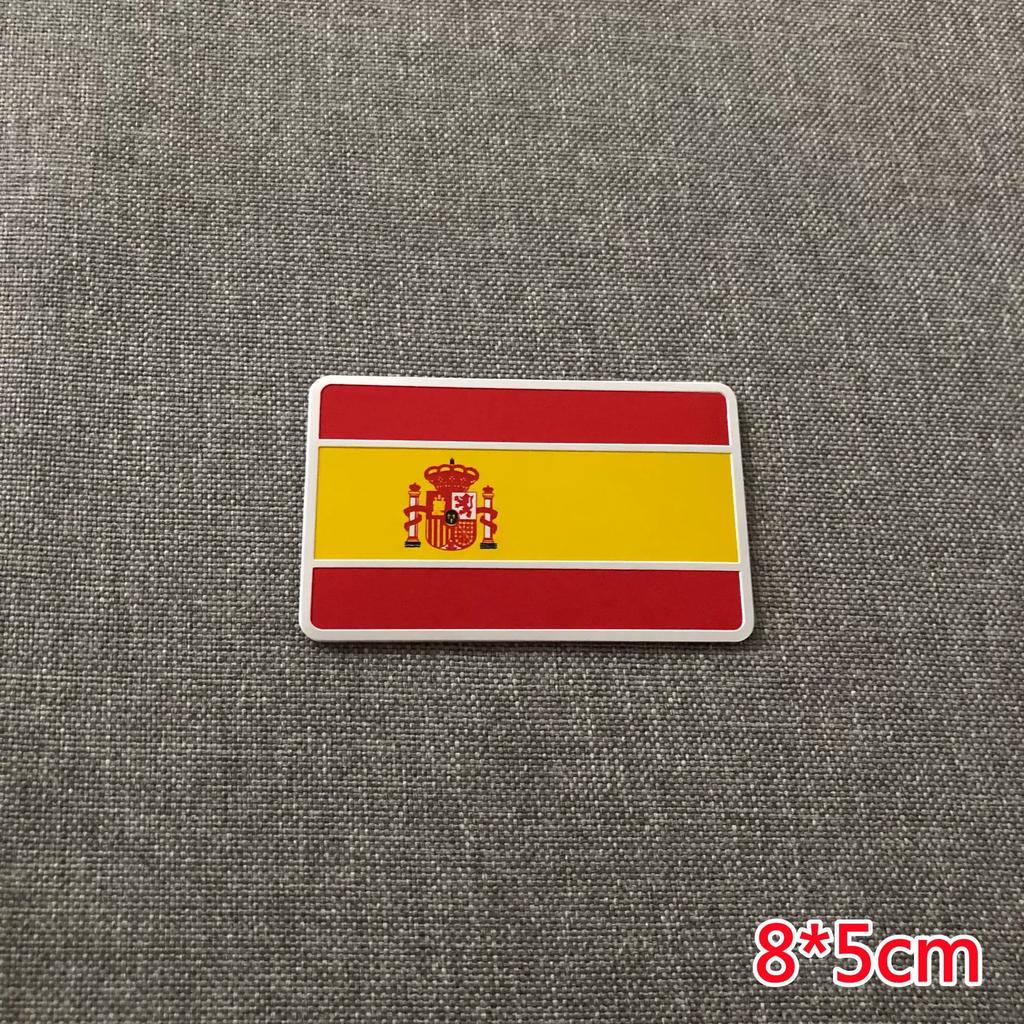 South Korea Spain Indonesia Flag Label SPAIN KOREA Indonesian Car Logo Aluminum Sticker Side Label Tail Label