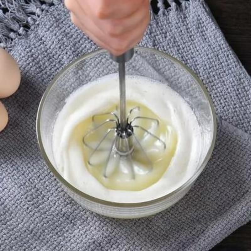 Semi-automatic Stainless Steel Hand Mixer for Eggs, Coffee and Milk