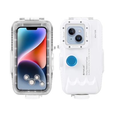 PULUZ 40M/131ft Waterproof Phone Case Diving Case Smartphone Underwater Housing Protective Case with Red Filter Neck Strap Cleaning Cloth