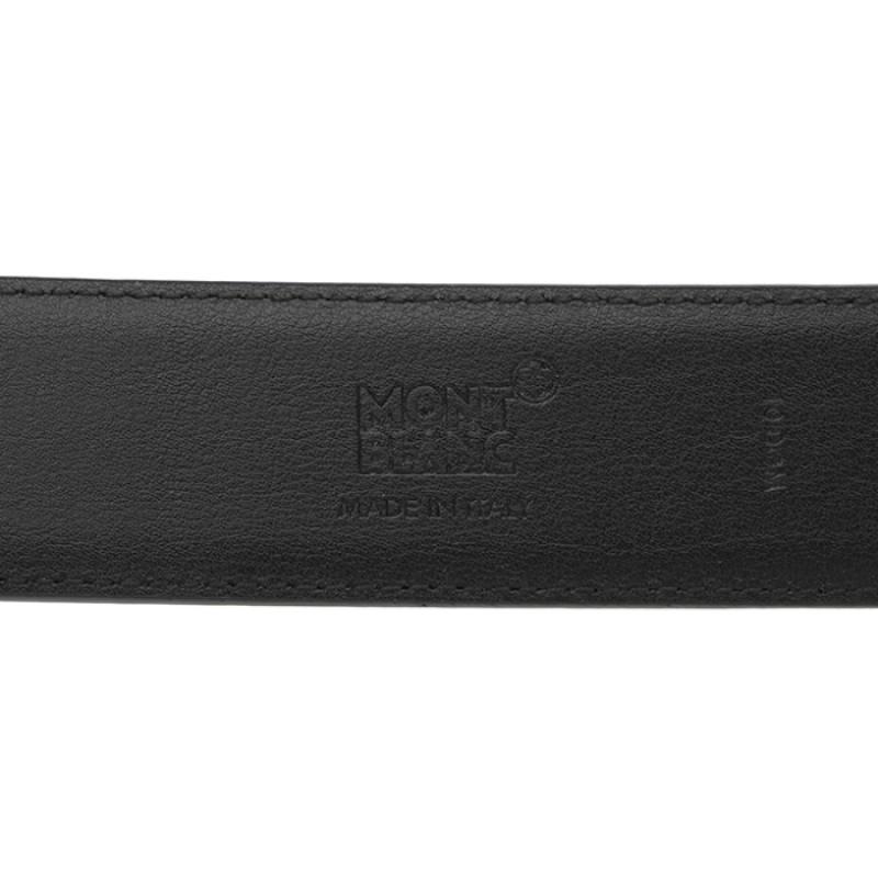 Montblanc 114435 Curea Dreptunghiulară Neagră Lucioasă