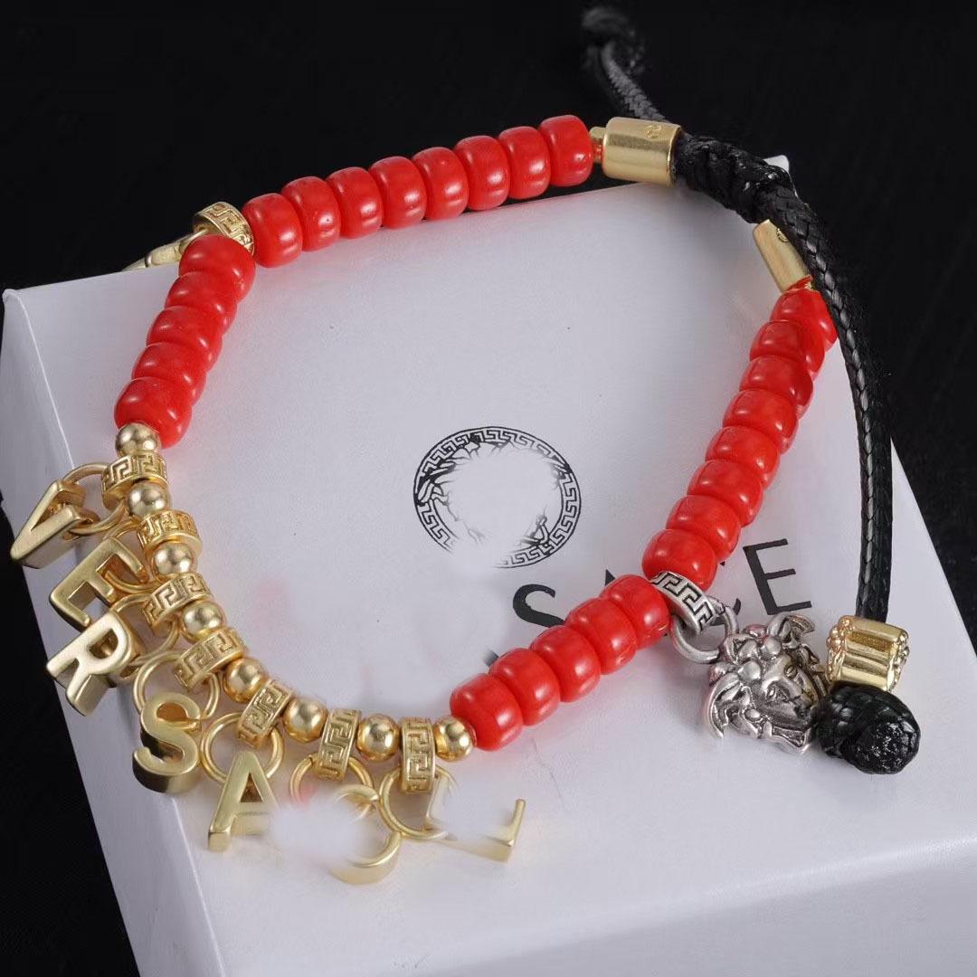 Винтажное бирюзовое ожерелье Versace с бусинами для женщин