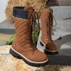 Plus size boots autumn new European and American round toe thick-soled size mid-leg boots