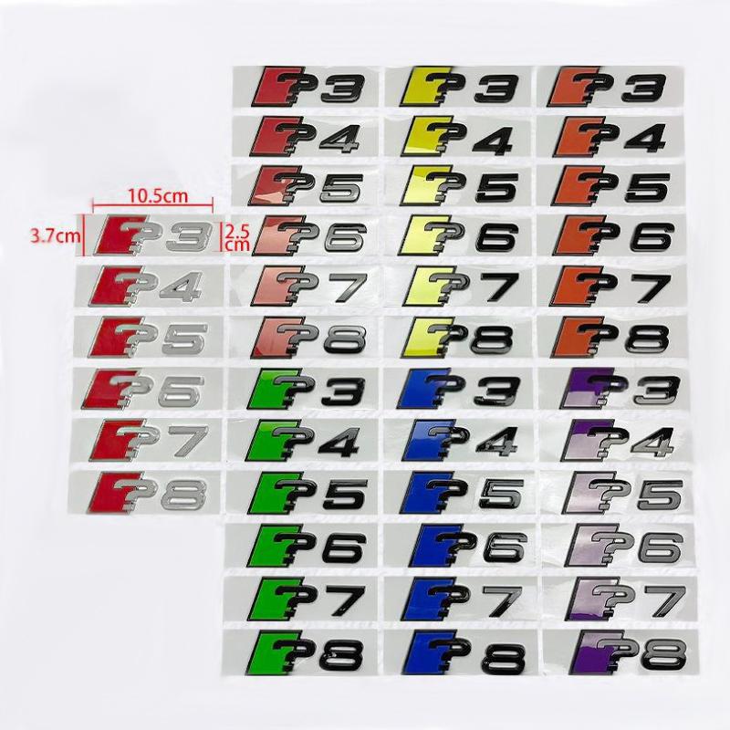 ABS Car Stickers Rear Trunk Badge for A3 A4 A5 A6 A7 A8 A3+ A4+ A5+ A6+ A7+ A8+ Emblem Body Decal Refitting Decoration