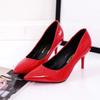 Fashion Women Shoes Pointed Toe Pumps Patent Leather Dress Red 8CM High Heels Boat Shoes Shadow Wedding  for Wedding Women